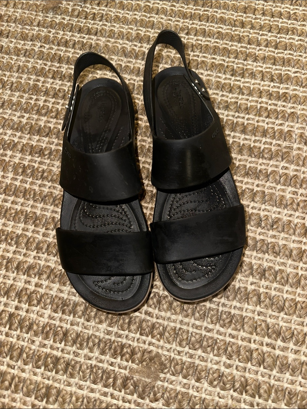 Crocs Brooklyn low wedge sandals